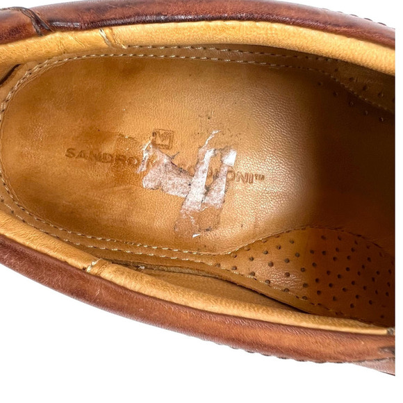 SANDRO MOSCOLONI Plain Toe Slip On Ambrose in Berwyn Tan Men's Size 41 = 8 - Picture 10 of 14